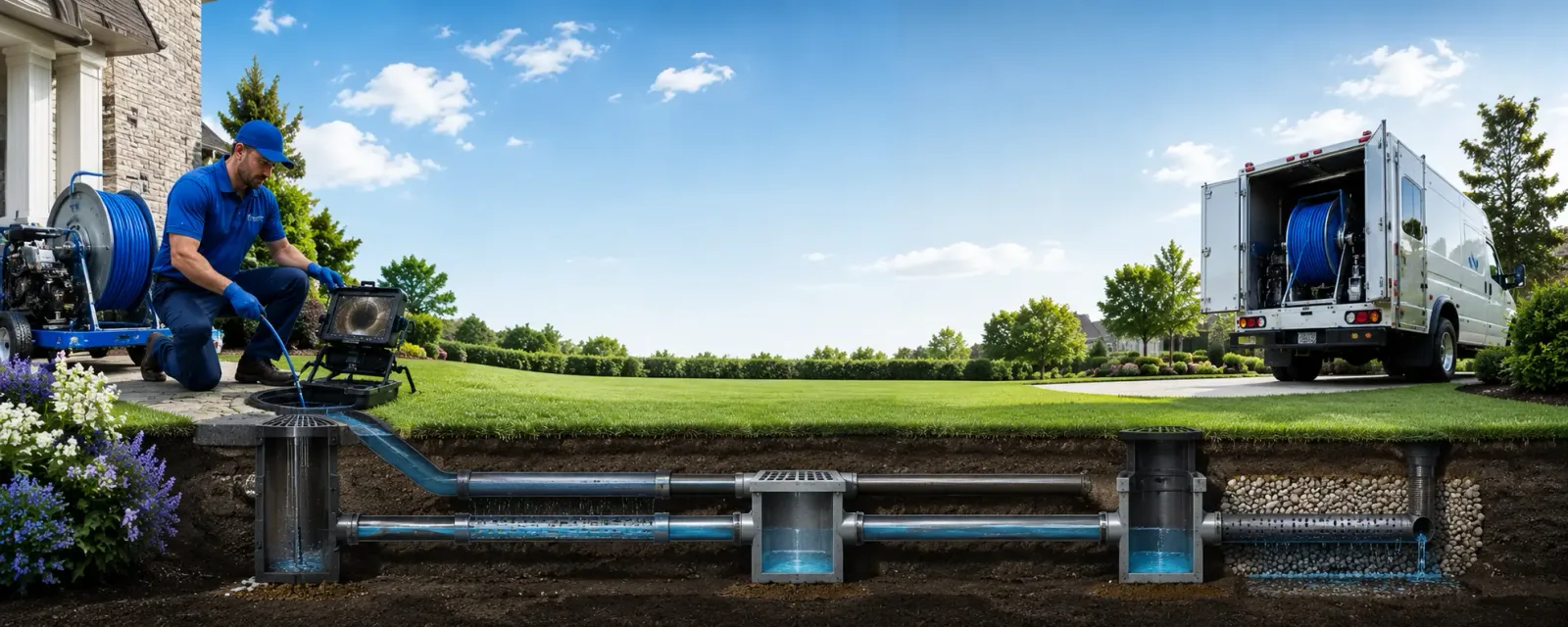 Outdoor drain cleaning information for Milford Center, OH